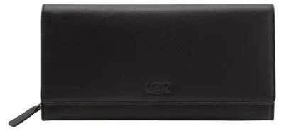 Produktbild von L.CREDI Leder Geldbörse Evelyn Flap Wallet Black schwarz
