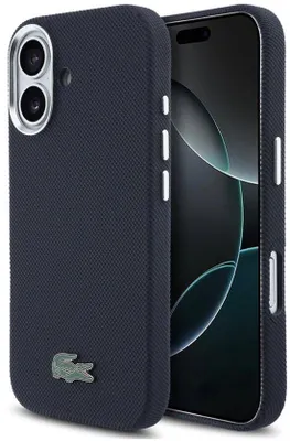 Produktbild von Lacoste Back Cover Case - Navy voor iPhone 17 Air - MagSafe-compatibel -