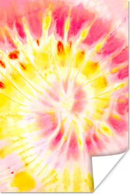 Produktbild von MuchoWow® Poster Krawattenfärbung - Rosa - Rot 120x180 cm - Kunstposter