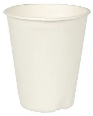 Produktbild von Trinkbecher, Zuckerrohr "pure" 0,2 l Ø 8 cm · 9,1 cm weiss für Heißgetränke