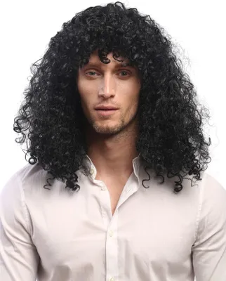Produktbild von WIG ME UP Perücke Locken Mähne Schwarz 70474-P103