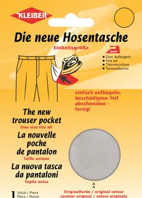 Obrázek produktu pro KLEIBER 10002 KLEIBER Rychlá náhradní kapsa na kalhoty, světle šedá