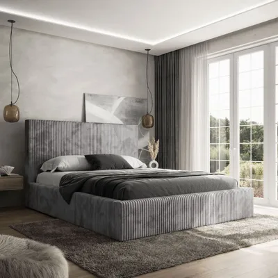 Produktbild von Polsterbett TILIA mit Bettzeugbehälter 90x200 Kopfteil 123 cm TILIA 90