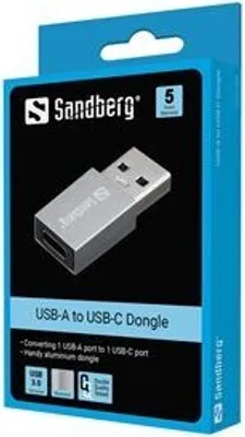Image de Sandberg Dongle USB-A vers USB-C Aluminium