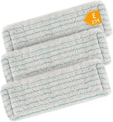 Immagine prodotto di Testine di ricambio per manici per mocio, set da 3 pezzi, microfibra e cotone