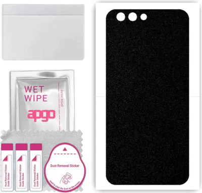 Produktbild von apgo Rückseite Schutzfolie, Skin, kompatibel mit Asus Zenfone 4 ZE554KL, Hinten Displayschutzfolie aus Vinylfolie, kratzfest, einfache Montage - Mattschwarz