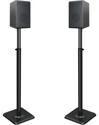 Image de Support d'enceinte haut-parleur - Hauteur réglable 82,6 à 107,8 cm - Jusqu'à 5 kg - Lot de 2