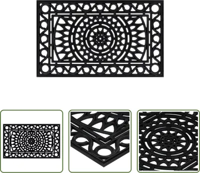 Productafbeelding van De Living Store deurmat, rechthoekig, 45x75 cm, rubber