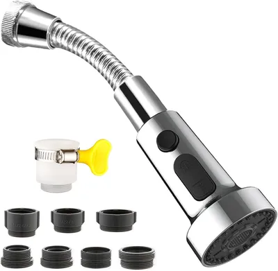 Imagen del producto de Grifo de cocina con regulador de flujo y manguera, rosca M24/M22, con chorro de agua giratorio, ahorrador de agua, para la cocina