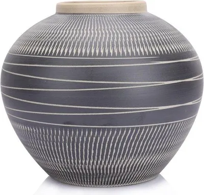 Produktbild von Famanu Keramische Vase Rustikale Optik - Dekorative Blumenvasen