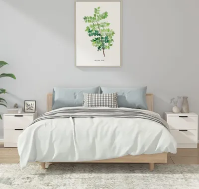 Immagine prodotto di vidaXL Comodini 2 pezzi. Materiale a base di legno bianco