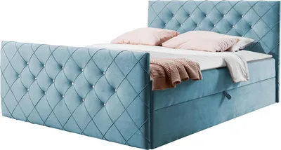 Produktbild von MIRJAN24 Boxspringbett Malaga, Moderne Doppelbett mit zwei Bettkästen, Schlafzimmer (Magic Velvet 2260, Größe: 140x200 cm)