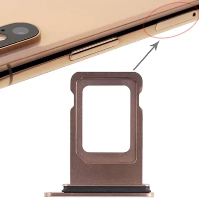 Produktbild von Für Apple iPhone XS Max 6.5 Zoll Sim Karten Halter Gold SD Card Ersatzteil