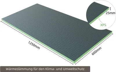 Produktbild von AICA 1250x600x25mm Bauplatte XPS Fliesenplatte Hartschaum Verrottungsbeständiger Dämmstoff  Ausgleichplatte