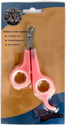 Obrázek produktu pro Mini nůžky s drápkem 10 cm bílé/růžové