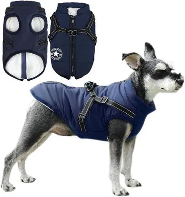 Immagine prodotto di Cappotto invernale impermeabile per cani, blu, taglia 4XL
