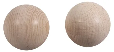 Produktbild von Holzkugel Holzperle Bastelkugel - 40 mm - Unbearbeitet -100% - 2 Stück