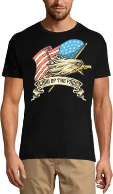 Produktbild von Herren Grafik T-Shirt Land der Freiheit - usa patriotic eagle – Land Of The Free - Usa Patriotic Eagle – Öko-Verantwortlich Vintage Jahrgang Kurzarm
