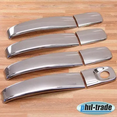 Produktbild von Recambo Chrom Türgriffe Blenden Edelstahl kompatibel für Nissan Primastar | BJ 2002-2016