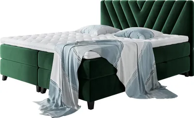 Produktbild von MIRJAN24 Boxspringbett Romantic, Stilvoll Doppelbett, Bett mit zwei Bettkästen, Schlafzimmer (Farbe: Fresh 13, Größe: 140x200 cm)