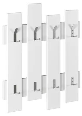 Immagine prodotto di Appendiabiti da parete in legno "Wave" - 64 x 4 x 79 cm - Bianco