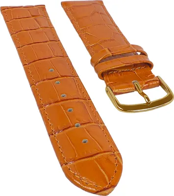 Produktbild von Uhrenarmband Leder gepolstert orange Herzog 20323G, Stegbreite:26mm