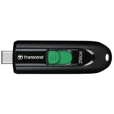 Produktbild von Transcend JetFlash 790C, 256 GB, USB Typ-C, 3.2 Gen 1 (3.1 Gen 1), Schutzhülle, 4,9 g, Schwarz