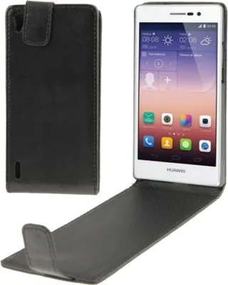 Produktbild von Schutzhülle Flip Tasche für Handy Huawei Ascend P7 Schwarz