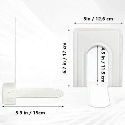 Zdjęcie produktu dla 16 sztuk metalowych stojaków na książki do biura – białe, 17 x 12 x 15 cm