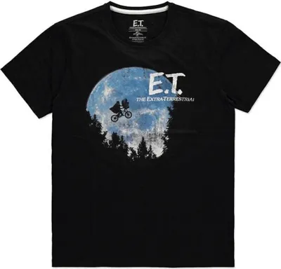 Produktbild von Difuzed - T-Shirt Herren - E.T. »The Moon« (schwarz) Shirt S