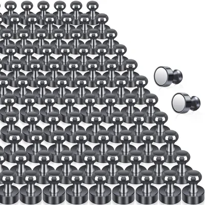 Image de 100 aimants puissants, aimants néodyme noirs, mini-aimants ultra-puissants pour réfrigérateur, tableau magnétique, aimants coniques, tableau d'affichage, petits aimants pour tableau blanc, bureau, aimants pour réfrigérateur