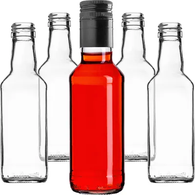 Immagine prodotto di Bottiglie di vetro KADAX da riempire, 200ml, 10 pezzi, bottiglie di liquore vuote con tappo a vite, bottiglie di succo di frutta