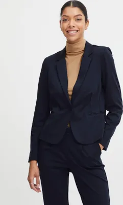 Produktbild von b.young BYRizetta Damen Blazer Jackenblazer Anzugsblazer mit Stretch Reverskragen 1-Knopf-Form Paspeltaschen Slim fit