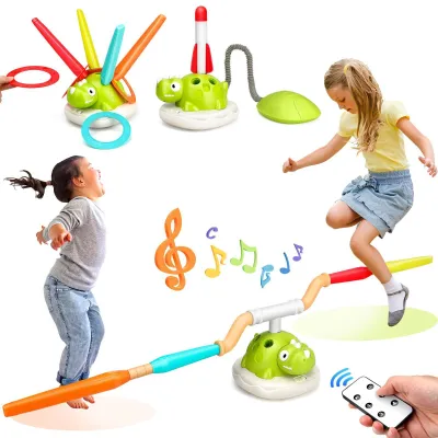 Produktbild von 3-in-1 Outdoor-Spielzeug für Kinder: Ringwurfspiel, Seilspringmaschine