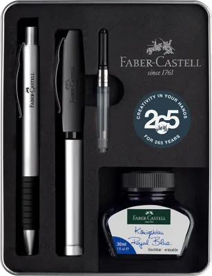 Produktbild von Faber-Castell - Set Essentio - Metall - silber matt - M und KS