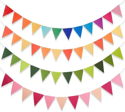 Imagen del producto de Guirnaldas decorativas, 4 unidades, 16 metros de longitud, de varios colores, para decoración