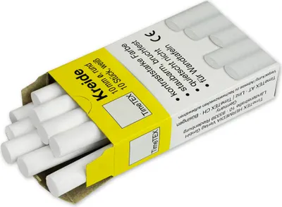 Produktbild von TimeTEX Kreide 10 mm ø, weiß, im 10-er Pack