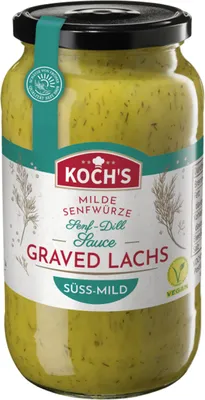 Zdjęcie produktu dla Kochs Gravad sos do łososia kremowy delikatny z koperkiem i nutą musztardy 1000ml