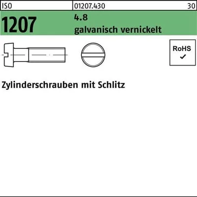 Produktbild von Reyher  Zylinderschrauben ISO 1207 4.8 M 4x12 vern. (2000 Stück)
