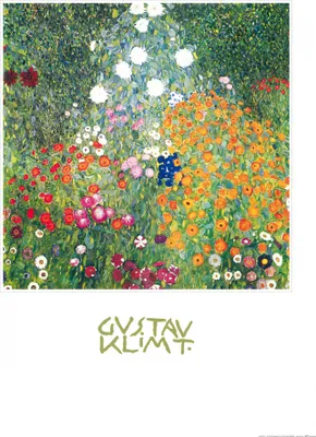 Produktbild von Gustav Klimt Kunstdruck Bild - Blumengarten III (100 x 70 cm)