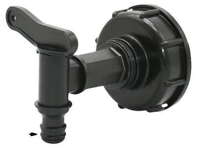 Productafbeelding van IBC-tankadapter, compatibel met grof schroefdraad, onafhankelijke doorstroomregeling, H