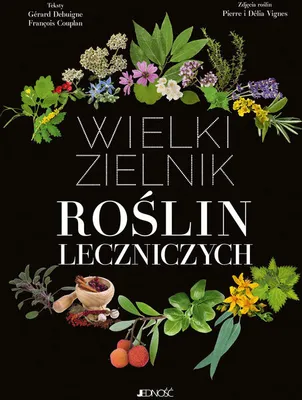 A book cover featuring various medicinal plants arranged around the title.