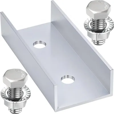Produktbild von 2x Längsverbinder Solar Montageschiene Set Sechskantkopf 17
