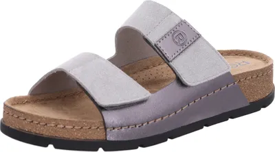 Produktbild von Rohde Damen Pantolette aus Leder mit weichem Memoryfußbett D.Soave 5413, Größe:40 EU, Farbe:Grau