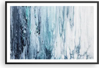 Produktbild von Gerahmtes Poster - Schwarzer Rahmen - Abstraktion Prellung Blau - 91,5x61 cm - Wand Bild - Wanddeko - Wandbilder - Kunstposter - Wandposter - Bilderrahmen - Bilder - Kunstdruck - P2BAA91x61-4380