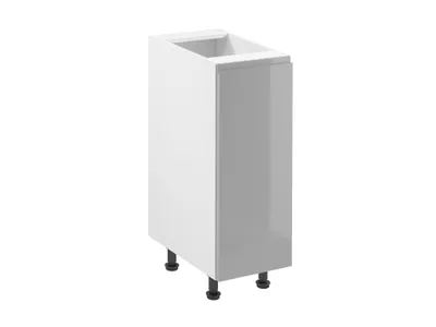 Produktbild von Küchenunterschrank 30 cm küchenmöbel mit 1 Tür, Aspen D30 Grau/Hochglanz