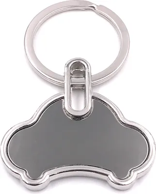 Zdjęcie produktu dla Brelok do kluczy Onwomania Car Black Silver Frame Metal Pendant Charm