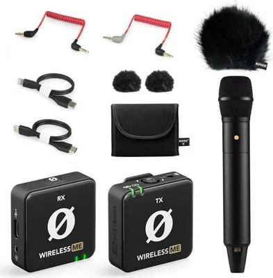 Produktbild von Rode Wireless ME Mikrofon-System mit Handmikrofon und Windschutz