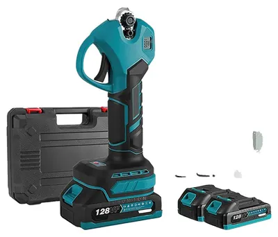 Image de Sécateur électrique, moteur sans balais, conception légère, avec 2 batteries