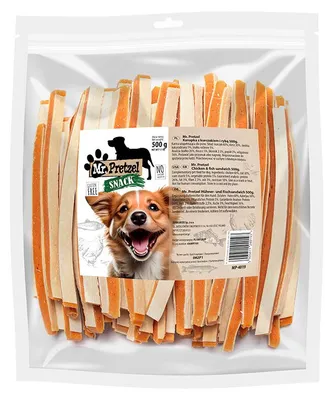 Produktbild von Mr. Pretzel Hundeleckerlis Hühnchen-Sandwiches 500g